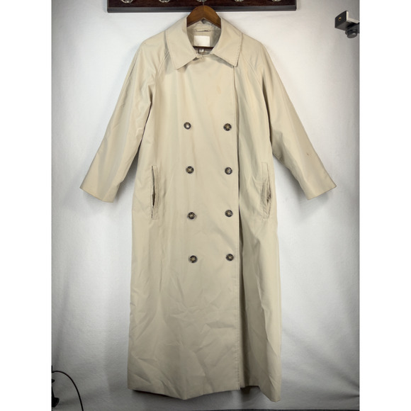 H&M Jackets & Blazers - H&M Trench Coat Twill Oversized Double Breasted Cream Ivory Bone Size Medium